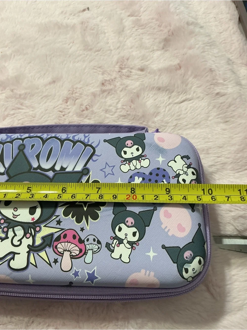 Sanrio Kuromi Lavender and Black Zip Pencil Case D28